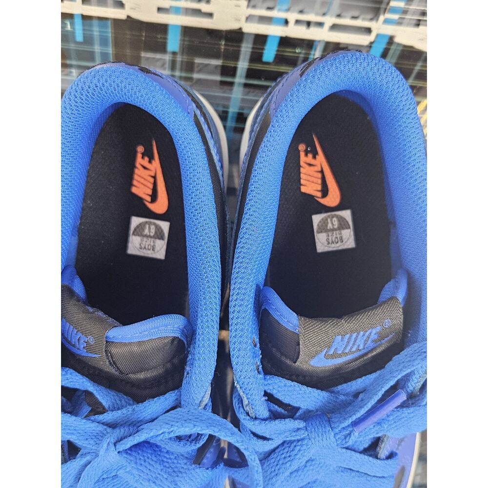 Nike Dunk Low GS Size 6Y, Royal Blue Black Hyper Cobalt CW1590-001 - Picture 7 of 8